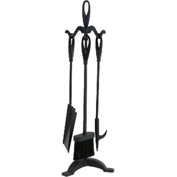 Dagan Dagan 1103 Stove Fireplace Tool Set; Black - 4 Piece 1103